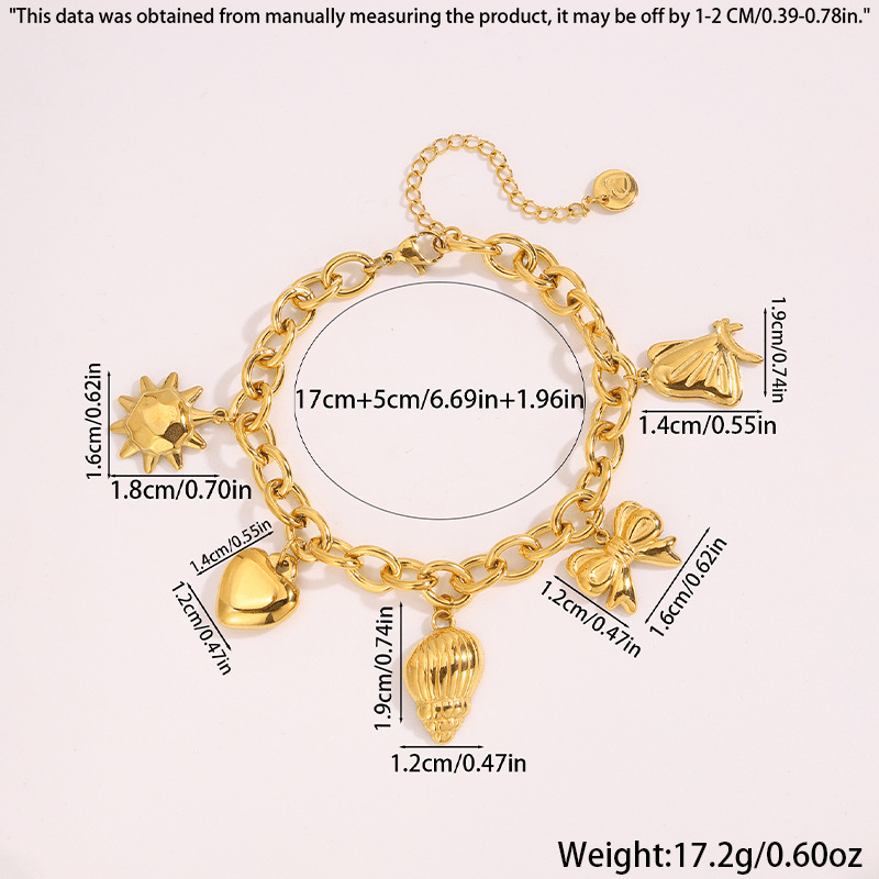 Unisex 18k Golden-Plated Exquisite Bracelet and Bangle Set